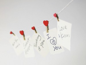 Romantic Messages on a Clothesline